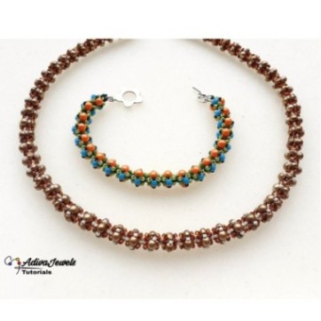 Beads Necklace Pattern DIY, Beaded Rope Tutorial, "Zaina" PDF Beading Project 2