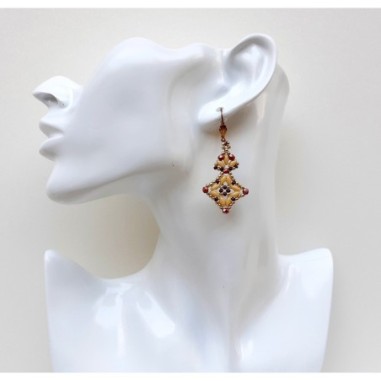Beading Tutorial for DIY Bracelet and Earrings, Beadwork Pattern, "Kate" PDF Tutorial