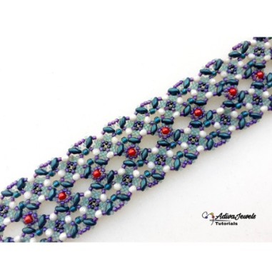 Beading Pattern for Bracelet, Jewelry Making Idea, Seed Beads Bracelet Design, "Lacy" PDF Beadwork Tutorial