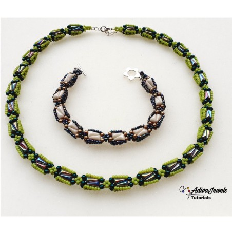 Beaded Rope Tutorial, Beading Pattern DIY, "Riva" PDF Necklace or Bracelet Pattern