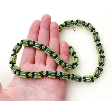 Beaded Rope Tutorial, Beading Pattern DIY, "Riva" PDF Necklace or Bracelet Pattern