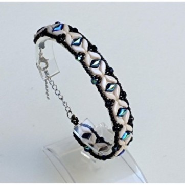 Beaded Bracelet DIY, Crafting With StormDuo beads, "Rony" PDF Beading Pattern