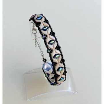 Beaded Bracelet DIY, Crafting With StormDuo beads, "Rony" PDF Beading Pattern 2