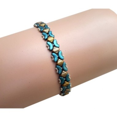 Easy Beading Pattern, Simple Jewelry Idea, "Kathy" Bracelet Tutorial (English and French)