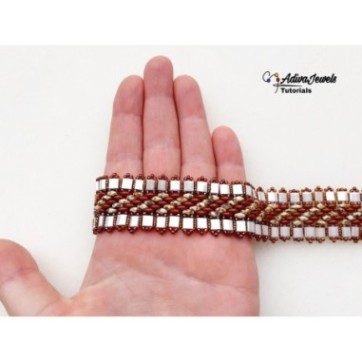 Beaded Wrist Band Pattern, DIY Beads Jewelry, "Stripes" PDF Beadwork Tutorial 2