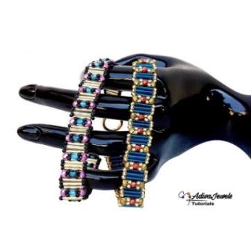 Bracelet Making Tutorial: Beading with Bugle Beads, Seed Beads, and Fire-Polished Beads, "Grace" PDF Beadwork Pattern 2