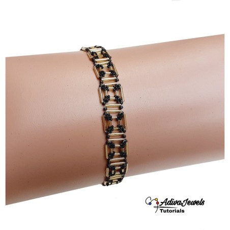 Beads Bracelet Tutorial, Beading Pattern DIY, "Becky" PDF Beadwork Instructions