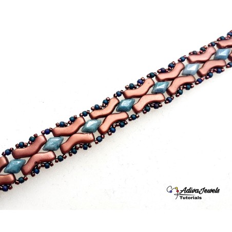 DIY Beaded Bracelet Pattern, Jewelry Design Guide, "Naomi" Beading Tutorial