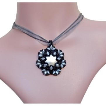 DIY Beaded Pendant Tutorial, Jewelry Making Guide, "Tess" PDF Beadwork Pattern 2