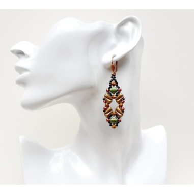 Beadwork Tutorial : Create a Gorgeous Jewelry set, "Venus" Bracelet and Earrings Pattern