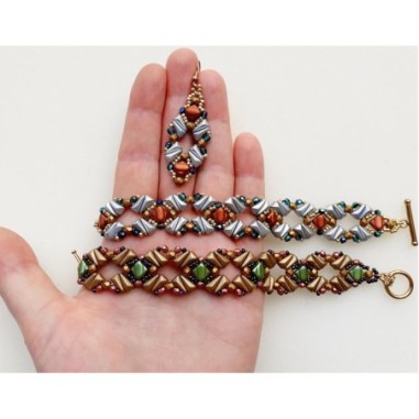Beadwork Tutorial : Create a Gorgeous Jewelry set, "Venus" Bracelet and Earrings Pattern