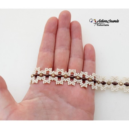 DIY Beaded Bracelet Tutorial, Seed Beads and GemDuo Beads Design, "Felly" PDF Pattern