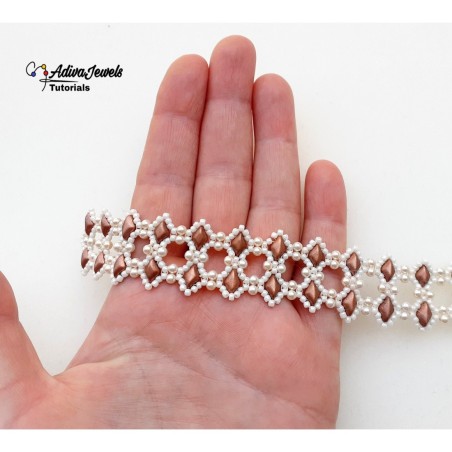 Beaded Jewelry Tutorial : Create a Stunning GemDuo Design, "Doly" Bracelet PDF Pattern