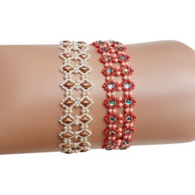 Beaded Jewelry Tutorial : Create a Stunning GemDuo Design, "Doly" Bracelet PDF Pattern