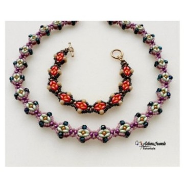 DIY Beaded Rope Pattern, Bead Weaving Tutorial, "Solara" Necklace or Bracelet PDF Instructions
