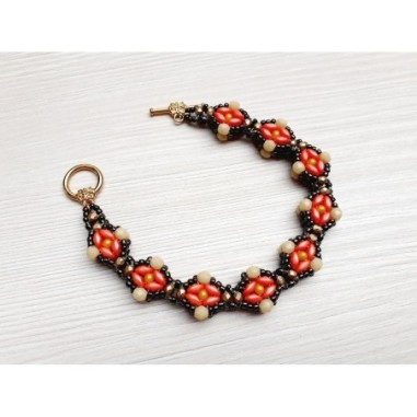 DIY Beaded Rope Pattern, Bead Weaving Tutorial, "Solara" Necklace or Bracelet PDF Instructions