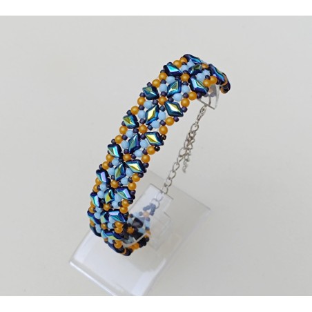 Bracelet Tutorial DIY,  Beaded Wrist Band, "Trudy" Beading Jewelry Pattern