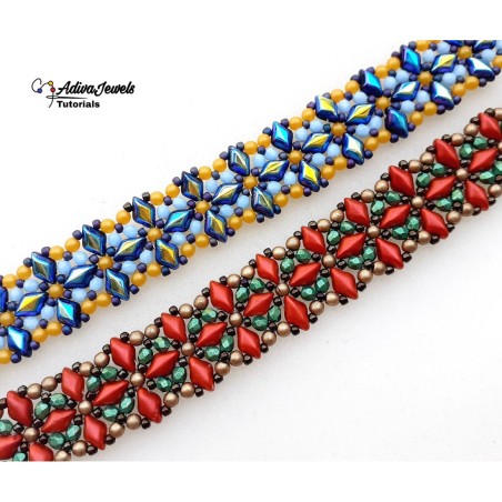 Bracelet Tutorial DIY,  Beaded Wrist Band, "Trudy" Beading Jewelry Pattern