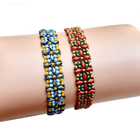 Bracelet Tutorial DIY,  Beaded Wrist Band, "Trudy" Beading Jewelry Pattern