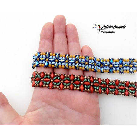 Bracelet Tutorial DIY,  Beaded Wrist Band, "Trudy" Beading Jewelry Pattern