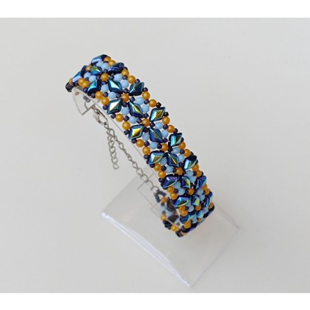 Bracelet Tutorial DIY,  Beaded Wrist Band, "Trudy" Beading Jewelry Pattern