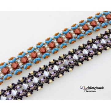 Beading Tutorial for Bracelet, Beaded Wrist Band, Jewelry Making Guide, "Silky" PDF Beadwork Pattern
