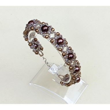 Beading Tutorial for Necklace, Bracelet, Earrings and Ring, DIY Pearl Beads Jewelry, "Majestic" PDF Beadwork Pattern