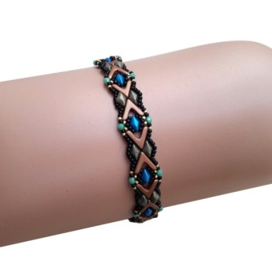 Beading Bracelet Pattern, DIY Beaded Jewelry, "Sophie" PDF Beadwork Tutorial