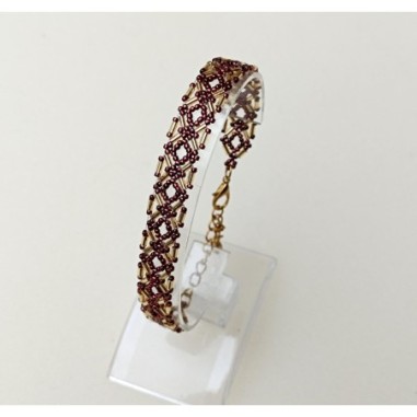 Beadwork Pattern for DIY Bracelet, Beading Project, "Telma" PDF Bead Weaving Tutorial