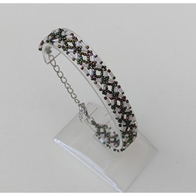 Beadwork Pattern for DIY Bracelet, Beading Project, "Telma" PDF Bead Weaving Tutorial