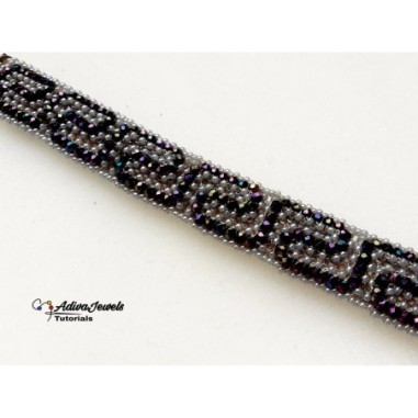 DIY Sturdy Bracelet Pattern with Seed Beads and Crystals, "Endless Love" PDF Beadwork Tutorial