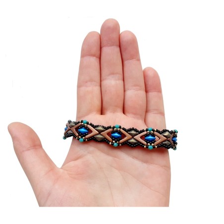 Beading Bracelet Pattern, DIY Beaded Jewelry, "Sophie" PDF Beadwork Tutorial