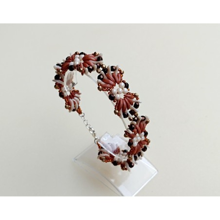 DIY Beaded Jewelry Tutorial, Bracelet and Earrings Pattern, "Mariposa" PDF Beadwork Tutorial