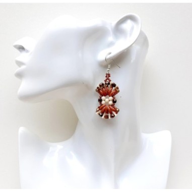 DIY Beaded Jewelry Tutorial, Bracelet and Earrings Pattern, "Mariposa" PDF Beadwork Tutorial