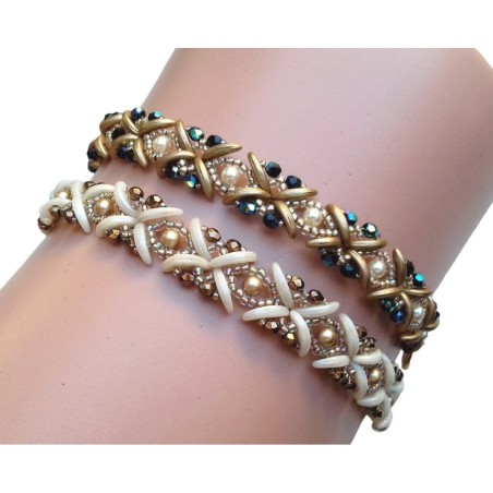 Beading Pattern for DIY Bracelet, Beaded Jewelry Step by Step, "Butterflies" PDF Beadwork Tutorial