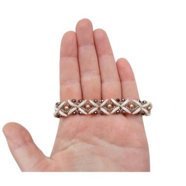 Beading Pattern for DIY Bracelet, Beaded Jewelry Step by Step, "Butterflies" PDF Beadwork Tutorial