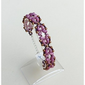 Beaded Bracelet Making Guide, Bead Weaving Tutorial, "Britta" PDF Beadwork Pattern