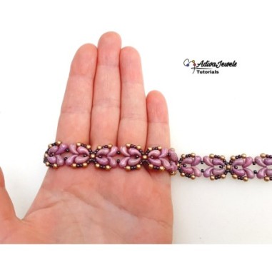 Beaded Bracelet Making Guide, Bead Weaving Tutorial, "Britta" PDF Beadwork Pattern