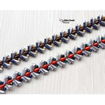 Tutorial for DIY Beaded Bracelet, Beading Jewelry Guide, "Carla" PDF Beadwork Pattern 2