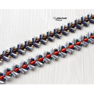 Tutorial for DIY Beaded Bracelet, Beading Jewelry Guide, "Carla" PDF Beadwork Pattern