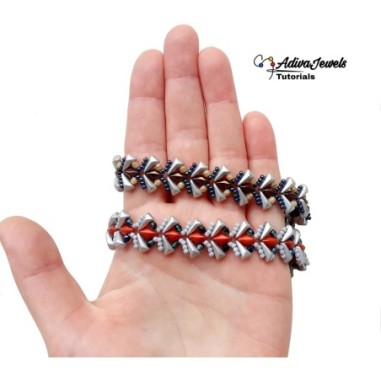 Tutorial for DIY Beaded Bracelet, Beading Jewelry Guide, "Carla" PDF Beadwork Pattern