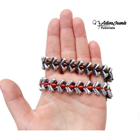 Tutorial for DIY Beaded Bracelet, Beading Jewelry Guide, "Carla" PDF Beadwork Pattern