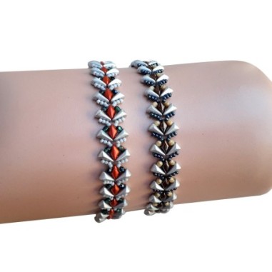 Tutorial for DIY Beaded Bracelet, Beading Jewelry Guide, "Carla" PDF Beadwork Pattern