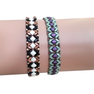 Beadwork Pattern for Bracelet, DIY Beaded Jewelry, "Indra" PDF Bead Weaving Tutorial