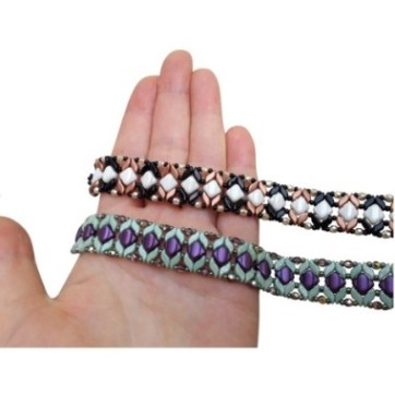 Beadwork Pattern for Bracelet, DIY Beaded Jewelry, "Indra" PDF Bead Weaving Tutorial 2