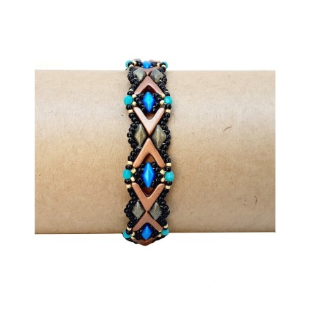 Beading Bracelet Pattern, DIY Beaded Jewelry, "Sophie" PDF Beadwork Tutorial