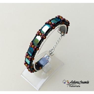 Tutorial for Sturdy Reversible Beaded Bracelet, DIY Bracelet Pattern with Carrier Beads, "Bonnie" PDF Beading Tutorial