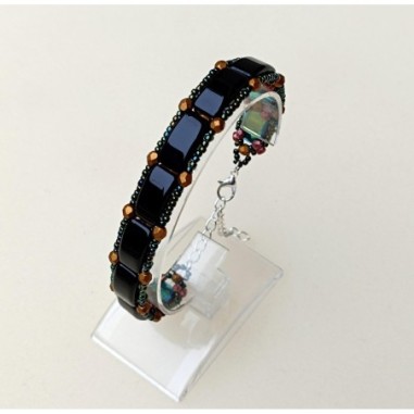 Tutorial for Sturdy Reversible Beaded Bracelet, DIY Bracelet Pattern with Carrier Beads, "Bonnie" PDF Beading Tutorial
