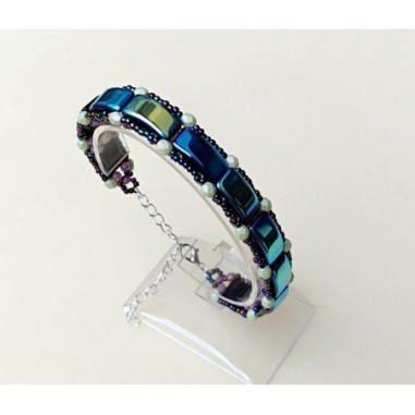 Tutorial for Sturdy Reversible Beaded Bracelet, DIY Bracelet Pattern with Carrier Beads, "Bonnie" PDF Beading Tutorial