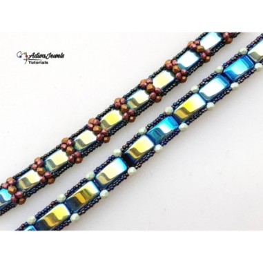 Tutorial for Sturdy Reversible Beaded Bracelet, DIY Bracelet Pattern with Carrier Beads, "Bonnie" PDF Beading Tutorial